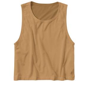 Breathable, <b>Ladies</b> Sleeveless <b>T</b> <b>Shirt</b> Cropped tank Relaxed Fit Lightweight and Soft Cotton Jersey Women <b>T</b> <b>Shirt</b> - Product Image 3