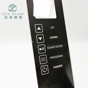 Factory custom high quality Household Electrical Switch Black Tempered Glass Plate Smart Touch Screen Toughened Glass