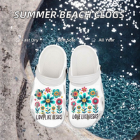 Claquettes de plage à plateforme en EVA pour femmes, personnalisables en gros, style mode estivale, avec trous