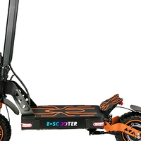 Trottinette électrique pliable 10 pouces tout-terrain avec suspension avant inversée, longue autonomie, pour adulte