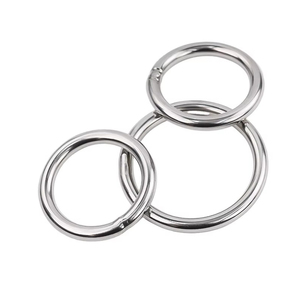 10 pièces 5*40 5*45 5*50mm 304 anneau en <span class=keywords><strong>acier</strong></span> inoxydable soudé joint torique solide cercle hamac anneau de connexion - Product Image 2