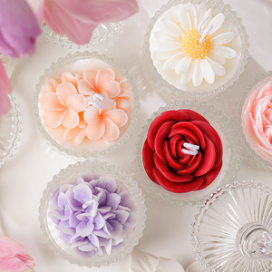 Décoration d'intérieur, parfum, cadeau pour la Saint-Valentin, <span class=keywords><strong>bougie</strong></span> parfumée à la cire de soja en forme de rose avec gobelet pour les mariages et les fêtes - Product Image 6