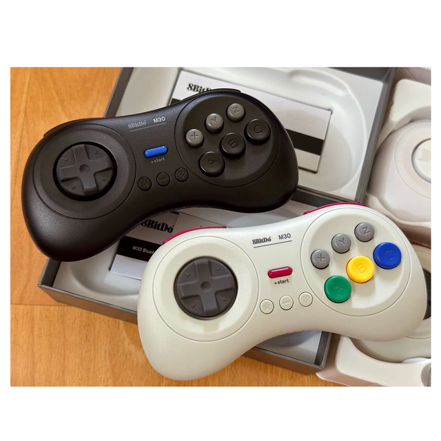 8Bitdo M30 BT Controller for Switch Windows Android 6-Button Layout for SEGAs Classic Games (White)