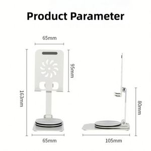 Nouvelle Arrivée 2025 – Support Portable Pliable en Acier Inoxydable pour Téléphone et Tablette avec Base Rotative à 360 Degrés et Réglage de la Hauteur/Angle pour Bureau - Product Image 6