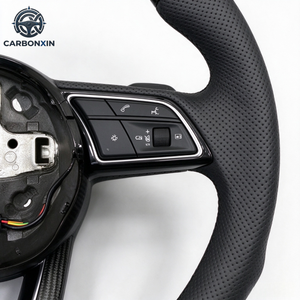Volante Deportivo de Cuero y Fibra de Carbono para Audi B9 A3/A4/A5/A6/A7/A8/Q5/Q7/Q8 TT R8 S6 RS6 RS7 S7 B8.5/B8 Modelos 3/4 - Product Image 4