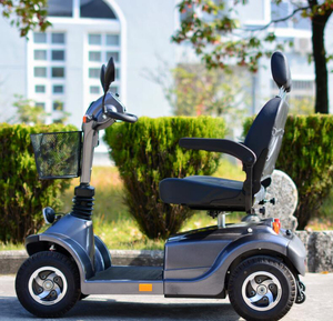 Scooter électrique à mobilité à <span class=keywords><strong>4</strong></span> roues à double siège homologué CE avec marche arrière pour personnes handicapées - Product Image 3