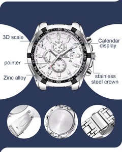 IIK 1200 Venta directa de fábrica Reloj de lujo para hombre Cool Dial Pantalla luminosa completa Calendario grande 40mm Reloj simple transfronterizo - Product Image 6