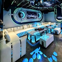 Ensembles de meubles de bar en bambou en forme de L et en forme de U, style moderne et luxueux, pour bars commerciaux et KTV