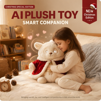 Ours en peluche intelligent, jouets à commande vocale, apprentissage IA, cadeau de Noël, compagnon d'apprentissage, personnalisable OEM ODM