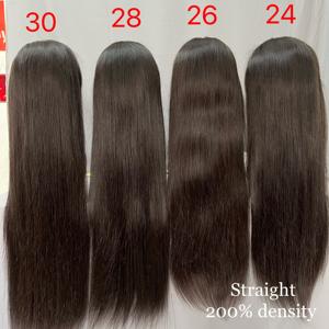 Peluca de Cabello Virgen al por Mayor con Densidad del 200%, Transparente HD para Encaje 13x4, Peluca Frontal de Encaje Larga sin Pegamento para Bebés - Product Image 5