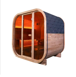 Sauna finlandaise traditionnelle HELIUS, sauna extérieur en forme de cube, sauna pour 4 personnes - Product Image 6