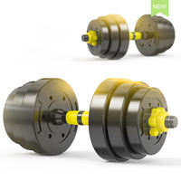 YX Offre Spéciale Paire d'haltères réglables 2-en-1 pour la musculation et le fitness, ensemble d'haltères de 10 kg