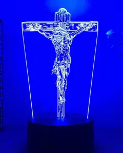 भगवान पार यीशु दीपक 3D यूएसबी imagen डे virgen डे guadalupe दृश्य रात को प्रकाश का नेतृत्व किया