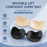 Bra Spons Perekat Tak Terlihat Push Up Bra Ukuran A B C D E F G Cup Dapat Digunakan Kembali Bra Tempel Tanpa Tali Tanpa Punggung untuk Gaun Pesta Pernikahan