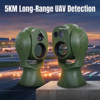 Caméra de détection de drones longue portée avec suivi IA, photoélectrique et thermique, portée visible 5 km, thermique 2 km, pour aéroport