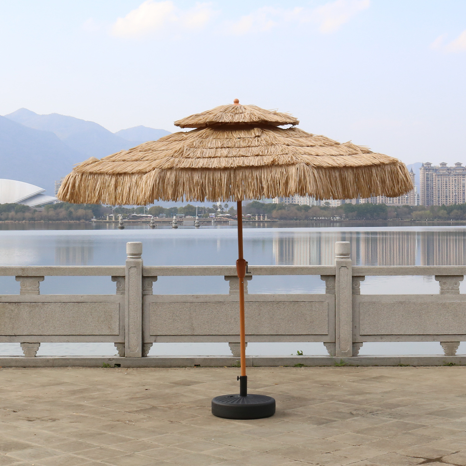 Centre Pole Umbrella Modern Waterproof Outdoor Design