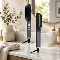 Cepillo Eléctrico Alisador de Cabello con Pantalla LCD de Temperatura, Cerdas Resistentes al Calor, Cepillo para Uso en Salón y Hogar, Peine para Aceites Esenciales