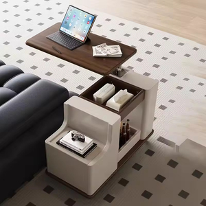 <span class=keywords><strong>Table</strong></span> basse mobile moderne et simple pour salon, petite <span class=keywords><strong>table</strong></span> d'appoint de canapé, <span class=keywords><strong>plusieurs</strong></span> tables d'appoint en bois massif, chariot de rangement relevable - Product Image 3