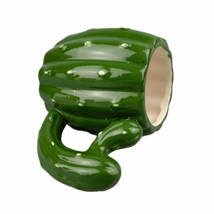 Taza de Cerámica con Diseño Divertido de <span class=keywords><strong>Cactus</strong></span> Verde, Capacidad de 301-400 ml, Calidad GRADO AB para Uso en Casa u Oficina - Product Image 6