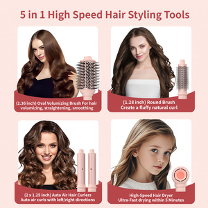 MeStar-<span class=keywords><strong>Brosse</strong></span> à air chaud 5 en 1 haute vitesse pour sèche-cheveux, <span class=keywords><strong>brosse</strong></span> à air chaud ionique négatif - Product Image 6