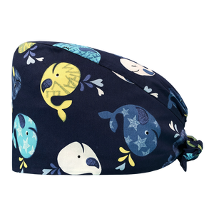 Gorras de médicos de hospital para niños, gorros de fregado con patrón de dibujos animados impresos, gorro de algodón para enfermería, gorro de enfermera de estilo combinado, vendedores - Product Image 3