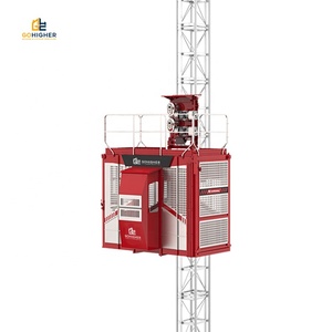 <span class=keywords><strong>Ascenseur</strong></span> <span class=keywords><strong>de</strong></span> <span class=keywords><strong>chantier</strong></span> SC200/200 à double cabine en acier, monte-personnes, commande VFD, ascenseurs temporaires pour bâtiments <span class=keywords><strong>de</strong></span> grande hauteur - Product Image 1