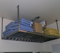 Étagères de plafond pour garage suspendues au plafond, gain de place, rangement lourd, qualité robuste, hauteur réglable