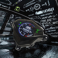 Panel Meter Gauge Speedometer LED 12V Baru untuk Sepeda Motor Yamaha MIO I 125 M3 dengan Tampilan 0-180 Mph Terbuat dari Plastik
