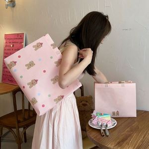 High Quality Stitched Reusable Shopping Tote with Contrast Handles for Branding PP Non Woven Bag - Product Image 2