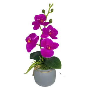 Keramik Bonsai künstliche Schmetterling Orchidee Blumentopf mit für Home Office Dekoration