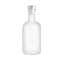 Bouteille de vin en verre haut de gamme à prix avantageux, 100 ml, 200 ml, 375 ml, 500 ml, 750 ml, bouteille de whisky ronde givrée avec bouchon, vente en gros