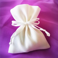 Pochette en toile légère en coton suédé avec cordon de serrage, logo personnalisé pour la remise des diplômes, la Saint-Valentin, les bijoux, les cadeaux - Réutilisable et durable