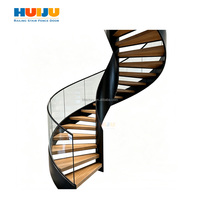 Escalier en spirale extérieur en acier galvanisé HJ, escalier en spirale extérieur en acier inoxydable, escalier en spirale extérieur en métal inoxydable