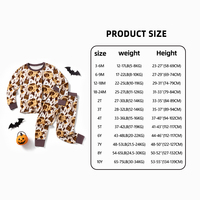 Pyjama d'Halloween pour tout-petits, ensemble de vêtements pour filles, motif citrouille, tenue de nuit personnalisée, faible MOQ, ODM