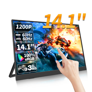 צג נייד Bolinia/OEM בגודל 14.1 אינץ' מסוג IPS LED עם מסך מגע, רזולוציית Full HD, קצב רענון 60 הרץ, חיבור Type-C, רמקול מובנה, מתאים למשחקים ולשימוש עם מחשב נייד/טלפון. - Product Image 1
