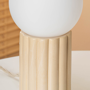 Đèn bàn gốm hiện đại với ngọc trắng tròn bóng thủy tinh tạo điểm nhấn cho giáng sinh trang trí chiếu sáng - Product Image 4