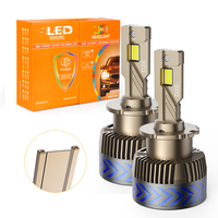 Diskon besar D60 D4S 2 tabung tembaga bohlam lampu LED 60W 6000LM 9006 9005 6500K warna suhu untuk A3/Golf bahan aluminium baru