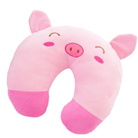 Oreiller de voyage personnalisé pour enfants, oreiller de nuque en forme de U avec motif animal de dessin animé, coussin animal en peluche, cadeau pour enfants