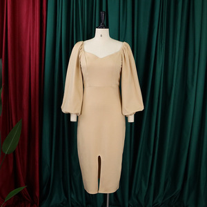 Vêtements pour femmes européennes et américaines <span class=keywords><strong>automne</strong></span> hiver <span class=keywords><strong>2022</strong></span> nouvelle Ol Tongle élégante jupe crayon plissée <span class=keywords><strong>robe</strong></span> transfrontalière - Product Image 5