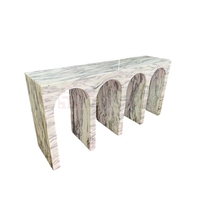 Newstar Console de table d'entrée en pierre d'alto Calacatta en marbre personnalisé au design moderne et simple