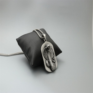 Collar con Colgante de Cobra, Acero Inoxidable, Unisex, Regalo, Joyería, Diseño Animal, Accesorio de Moda - Product Image 3