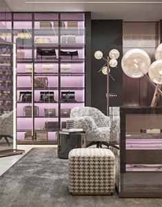 Dressing sur mesure de luxe avec éclairage, design de panneau arrière, rangement, armoire, meubles, armoire à double porte avec LED - Product Image 6