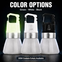 Lampe de poche de camping à changement de couleur RGB, mode dégradé de lumière ambiante, 8 couleurs, blanc, jaune, rechargeable par USB, étanche IPX4