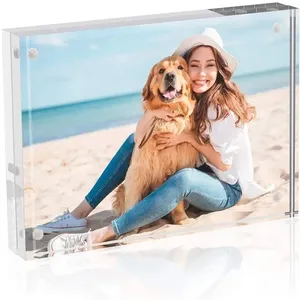 Acrylic Crystal Photo Frame Customized Magnetic Photo Frame for Pictures or Awards