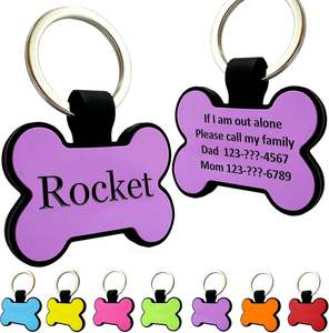 Collier gonflable en silicone et acier inoxydable avec <span class=keywords><strong>code</strong></span> QR imprimé en forme d'os pour chien et chat personnalisable - Product Image 2