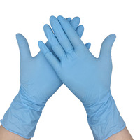 Gants en nitrile de cuisine en gros boîte de 100 pièces, gants en nitrile jetables d'examen bleu noir de 9 pouces sans puissance