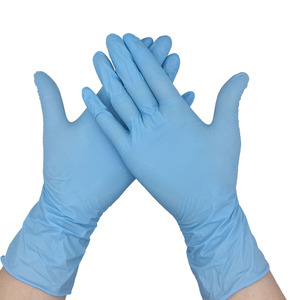 قفازات مطبخ من النتريل للبيع بالجملة 100 قطعة، قفازات نتريل سوداء وزرقاء قياس 9 بوصة للاستعمال مرة واحدة مجانا - Product Image 4