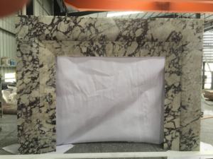 Hermosa púrpura Calacatta Viola Mármol Piedra Chimenea Blanco Veteado Mármol Mantel - Product Image 5