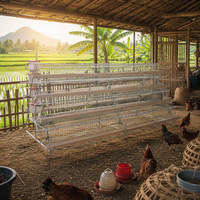 Cages à étages pour l'élevage de poulets de chair et de poules pondeuses, équipement d'élevage avicole, poulailler de reproduction, cage à œufs de type A pour poules pondeuses