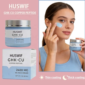 Crème pour le visage au peptide de cuivre GHK-<span class=keywords><strong>Cu</strong></span>, personnalisable avec logo, bleu, anti-rides, réparatrice, éclaircissante, vente en gros, pour le soin du visage - Product Image 5